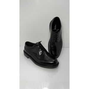 Deer Stags Clift Mens 12M Black Leather Square Apron Toe Oxford Laces Dress Shoe